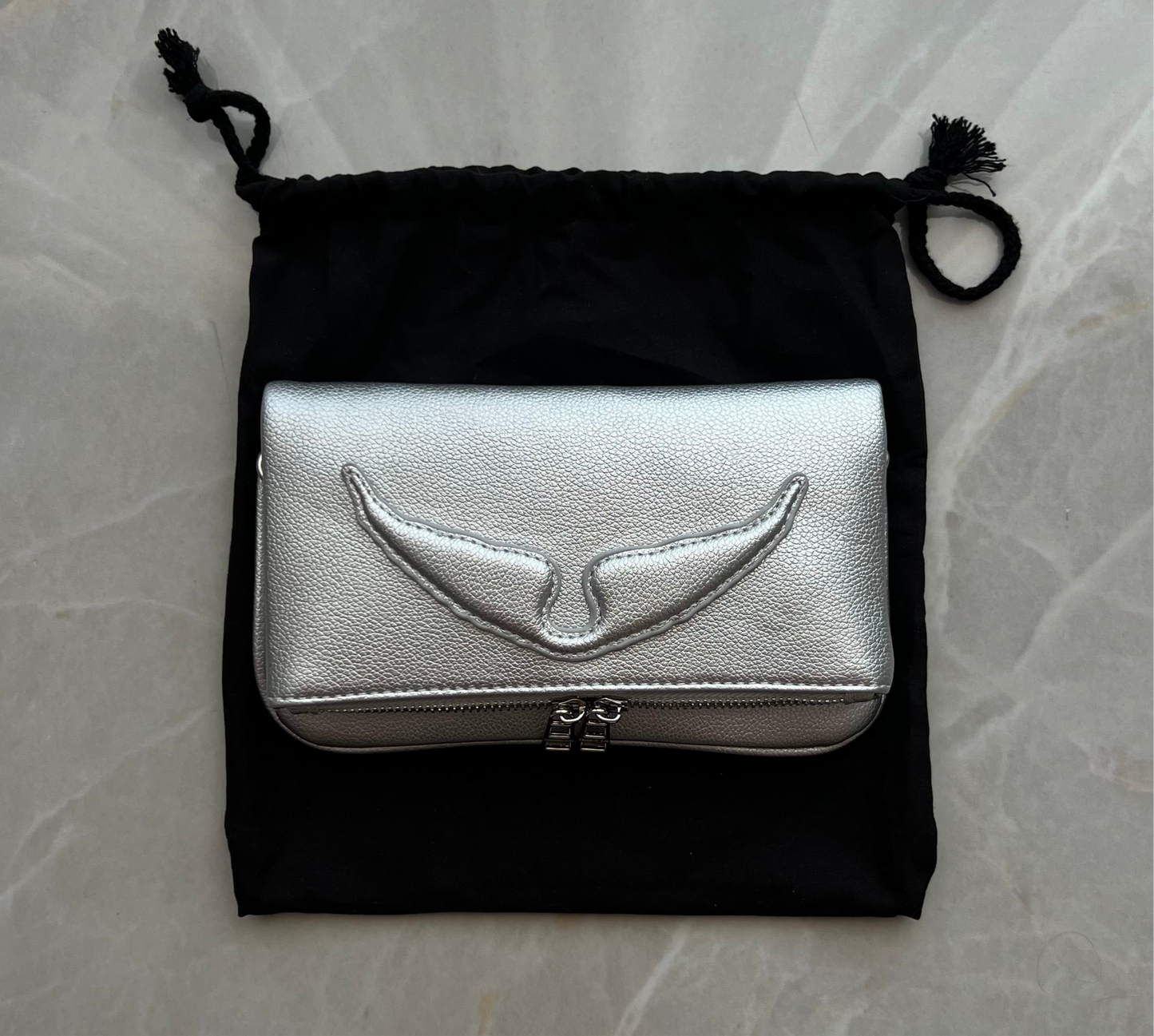 ZADIG&VOLTAIRE ALL SILVER MINI BAG