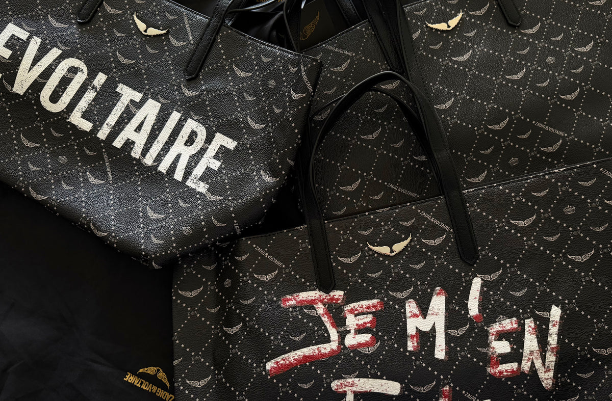 Black Zadig&Voltaire tote bags with the winged logo