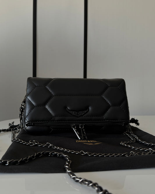 ZADIG&VOLTAIRE BLACK QUILTED MINI BAG