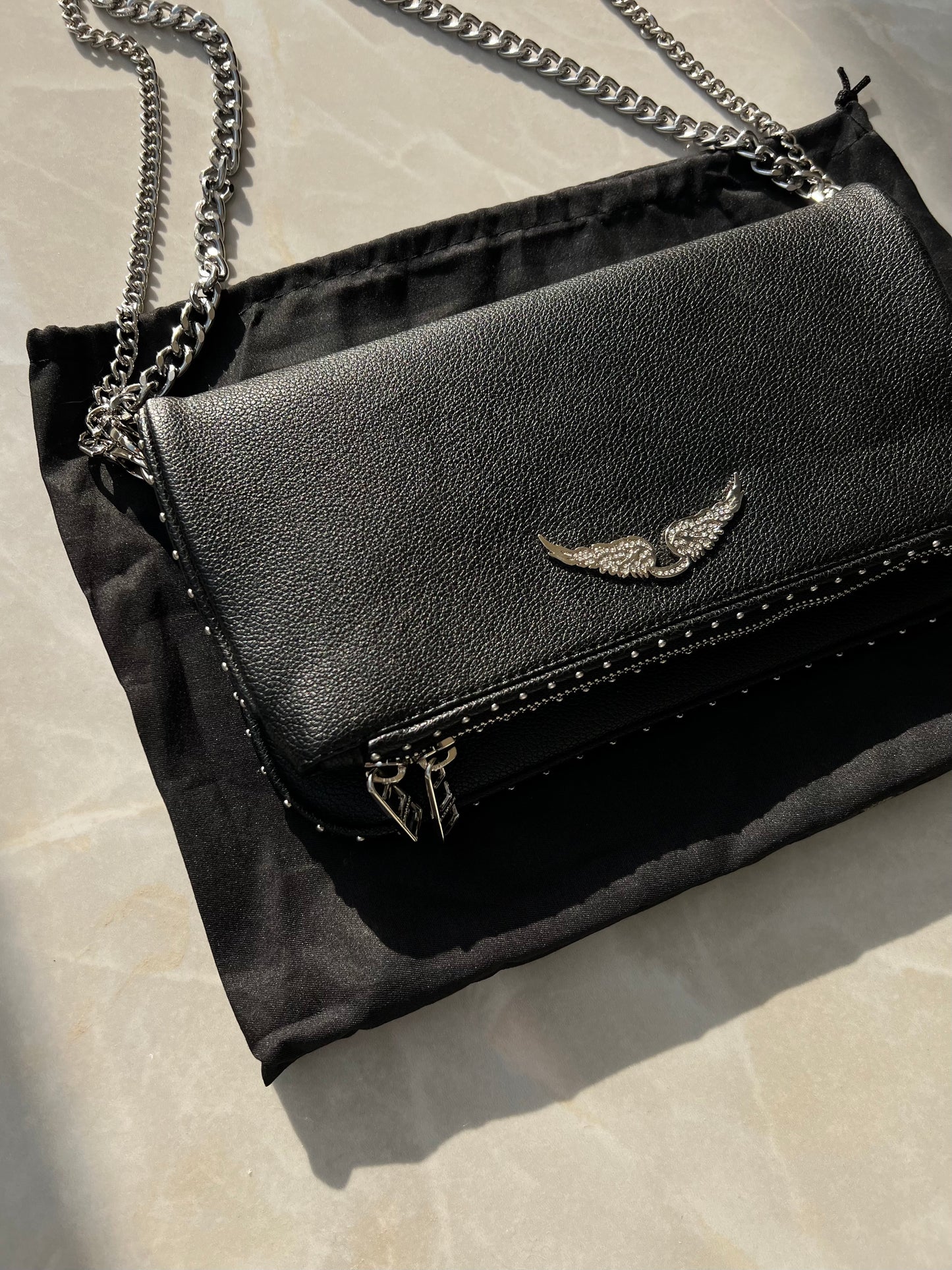 ZADIG&VOLTAIRE STUDDED CLUTCH BAG