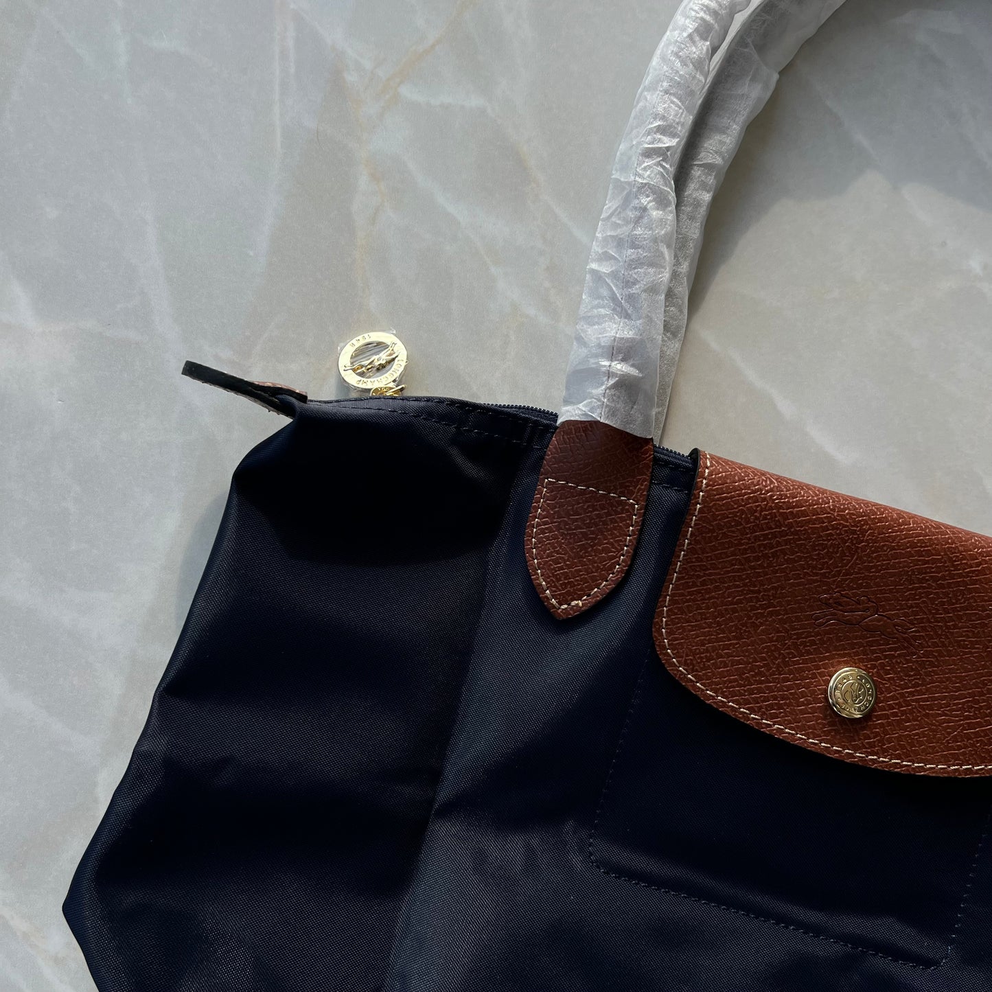 LONGCHAMP NAVY BLUE MEDIUM TOTE BAG